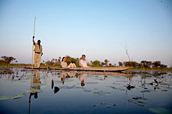 mokoro at delta camp okavango delta