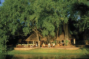 Front view of Tongabezi, Victoria Falls, Zambia, Africa