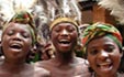 village children at the victoria falls