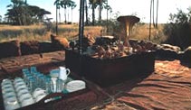 Having tea Kalahari Desert Style