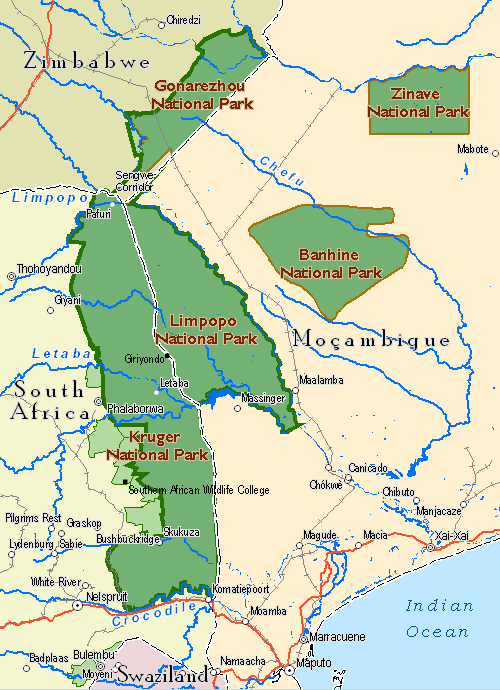 Greater Kruger Park map